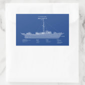Sticker Rectangulaire USCG Cutter Sea Cloud wpg-284 - ABD (Sac)