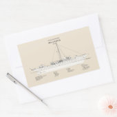 Sticker Rectangulaire USCG Cutter Sea Cloud wpg-284 - SBD (Enveloppe)