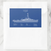 Sticker Rectangulaire USCG Cutter Spencer wpg-36 - ABD (Sac)