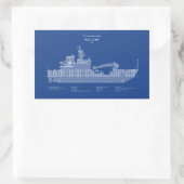 Sticker Rectangulaire USCG Cutter Willow wlb-202 - ABD (Sac)