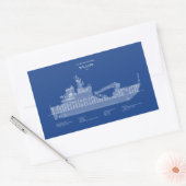 Sticker Rectangulaire USCG Cutter Willow wlb-202 - ABD (Enveloppe)