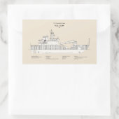 Sticker Rectangulaire USCG Cutter Willow wlb-202 - SBD (Sac)