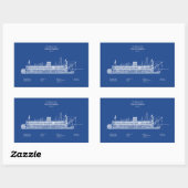 Sticker Rectangulaire USCG Lighthouse Tender Goldenrod - ABD (Feuille)