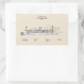 Sticker Rectangulaire USCG Lighthouse Tender Goldenrod - SBD (Sac)