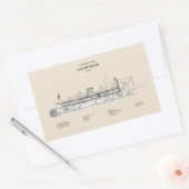 Sticker Rectangulaire USCG Lighthouse Tender Goldenrod - SBD (Enveloppe)