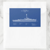 Sticker Rectangulaire USCG USS Albuquerque PF-7 - ABD (Sac)