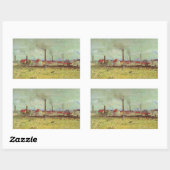Sticker Rectangulaire Usines à Asnieres par Vincent van Gogh (Feuille)