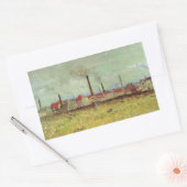 Sticker Rectangulaire Usines à Asnieres par Vincent van Gogh (Enveloppe)