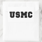 Sticker Rectangulaire USMC [bold text] (Sac)