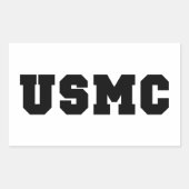 Sticker Rectangulaire USMC [bold text] (Devant)
