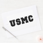 Sticker Rectangulaire USMC [bold text] (Enveloppe)