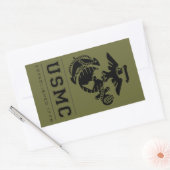 Sticker Rectangulaire USMC Créé en 1775 (Enveloppe)