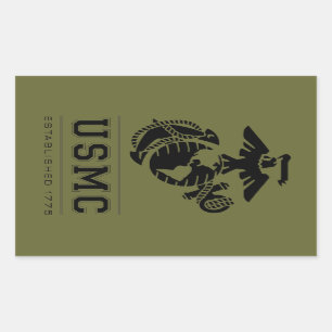 Sticker Rectangulaire USMC Créé en 1775