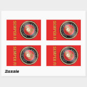 Sticker Rectangulaire USMC Semper Fi (Feuille)