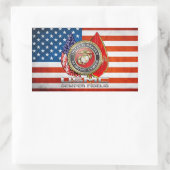 Sticker Rectangulaire USMC Semper Fi [3D] (Sac)