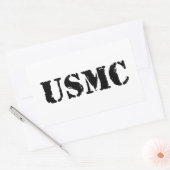Sticker Rectangulaire USMC [texte du gabarit] (Enveloppe)