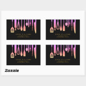 Sticker Rectangulaire Ustensiles de cuisine de chef de catering (Feuille)