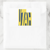 Sticker Rectangulaire Utah Nom de l'État Mot Art Jaune (Sac)