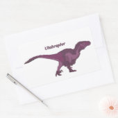Sticker Rectangulaire Utahraptor violet droite (Enveloppe)