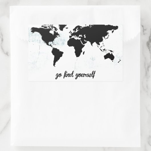 Sticker Rectangulaire Va te trouver (Sac)