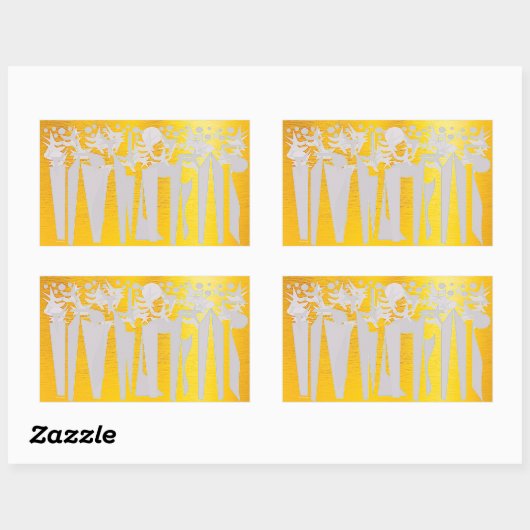 STICKER RECTANGULAIRE VACANCE (Feuille)