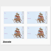 Sticker Rectangulaire Vacances des Animaux Éteints (Feuille)