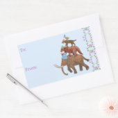 Sticker Rectangulaire Vacances des Animaux Éteints (Enveloppe)
