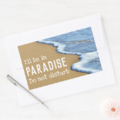 Sticker Rectangulaire Vacances mentales sur la plage, ne pas déranger (Enveloppe)