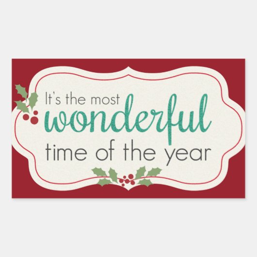 Sticker Rectangulaire Vacances Merveilleux (Devant)