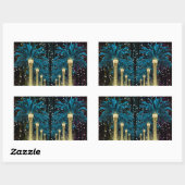 Sticker Rectangulaire Vacances Palme d'hiver (Feuille)
