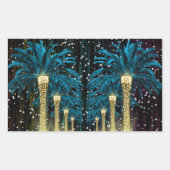 Sticker Rectangulaire Vacances Palme d'hiver (Devant)