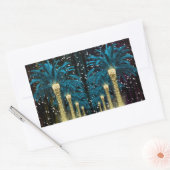 Sticker Rectangulaire Vacances Palme d'hiver (Enveloppe)