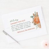 Sticker Rectangulaire Vacances Simmer Pot Kits Stovetop Potpourri Étique (Enveloppe)