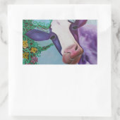Sticker Rectangulaire Vache pourpre (Sac)