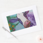 Sticker Rectangulaire Vache pourpre (Enveloppe)