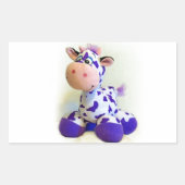 Sticker Rectangulaire Vache pourpre (Devant)