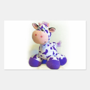 Sticker Rectangulaire Vache pourpre