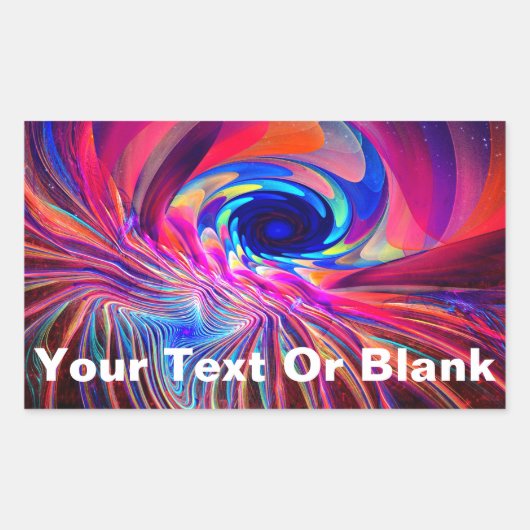 Sticker Rectangulaire Vague de torsion (Devant)