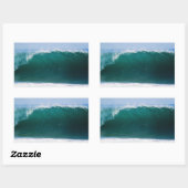 Sticker Rectangulaire Vague océanique Turquoise (Feuille)