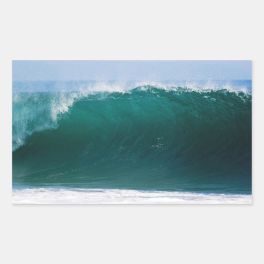 Sticker Rectangulaire Vague océanique Turquoise (Devant)