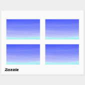 Sticker Rectangulaire Vagues bleues (Feuille)
