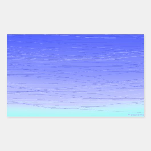 Sticker Rectangulaire Vagues bleues (Devant)