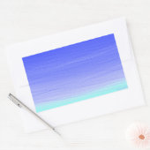 Sticker Rectangulaire Vagues bleues (Enveloppe)