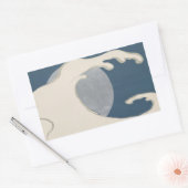 Sticker Rectangulaire Vagues et soleil (Enveloppe)
