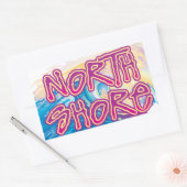 Sticker Rectangulaire Vagues North Shore (Enveloppe)