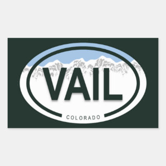 Sticker Rectangulaire Vail Colorado Rocky Mountain