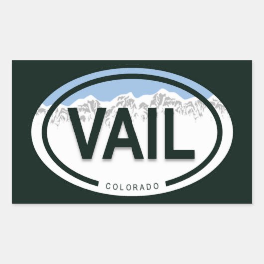 Sticker Rectangulaire Vail Colorado Rocky Mountain (Devant)