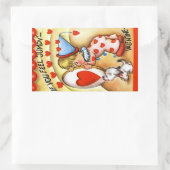 Sticker Rectangulaire Valentine vintage (Sac)