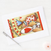 Sticker Rectangulaire Valentine vintage (Enveloppe)