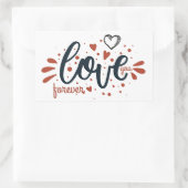 Sticker Rectangulaire Valentines Jour Vous Aimez Jamais La Main Écrit (Sac)